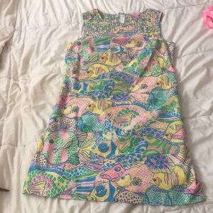 LILLY PULITZER Party School Shift Dress Basketweave Neckline.